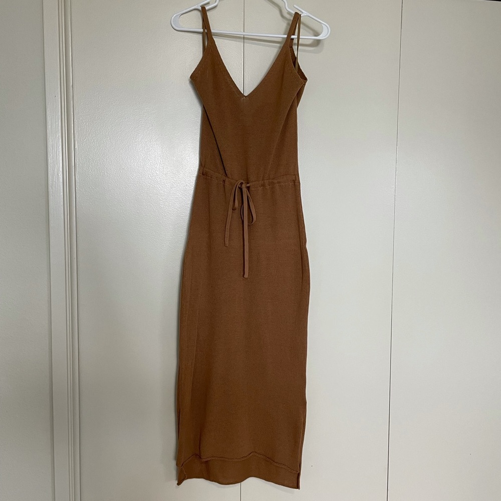 VICI Camel Midi Sweater Dress Small
